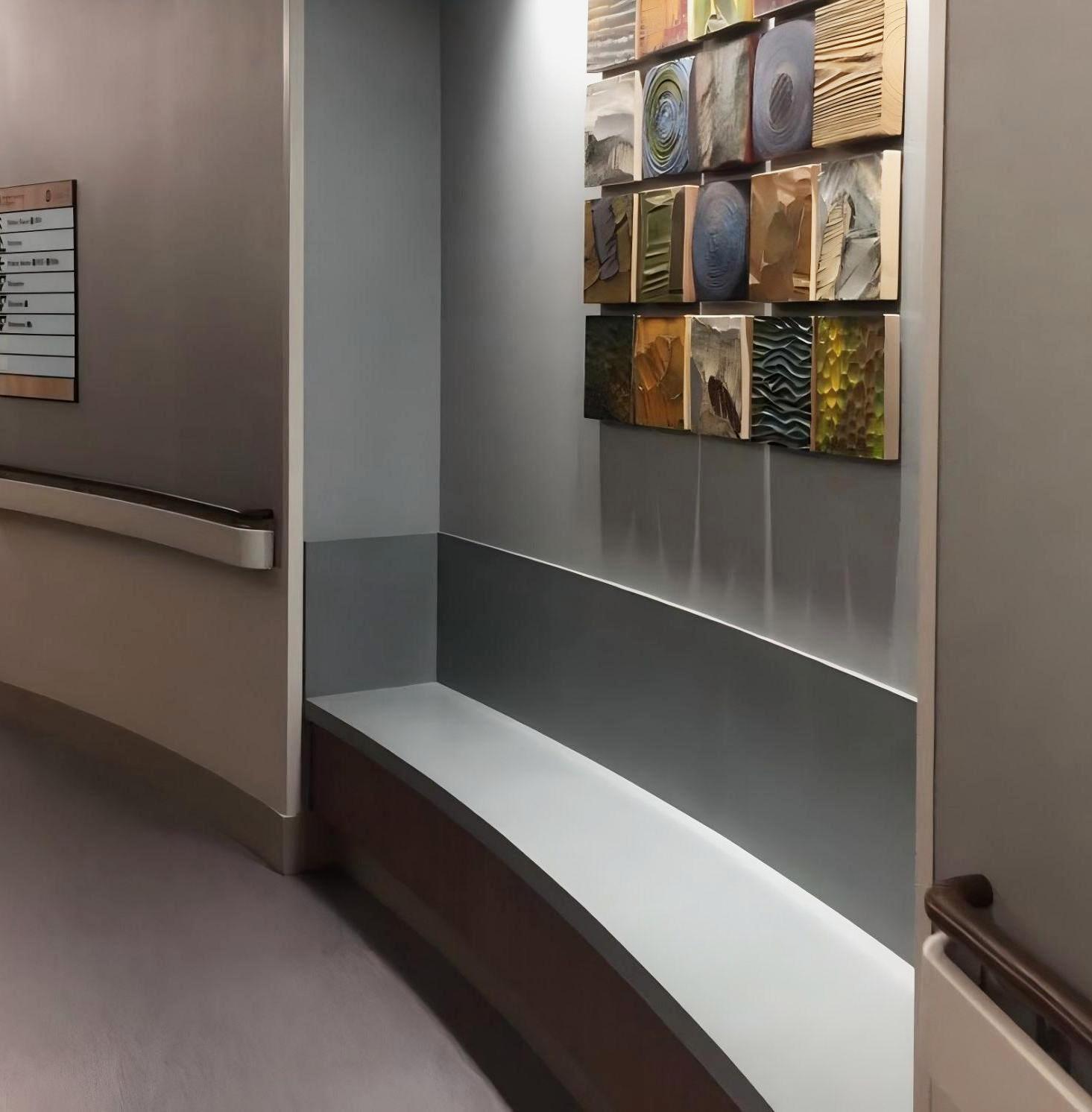 Serie altezza 200 mm Impugnatura in legno massello con corrimano di protezione a parete