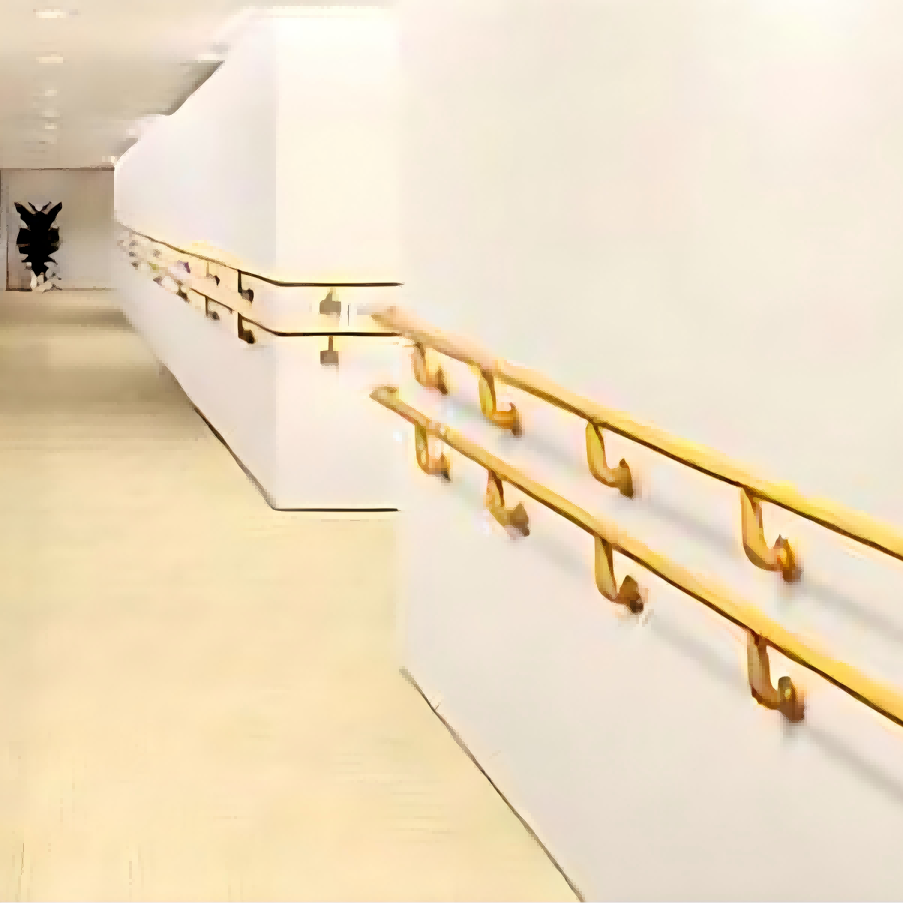 Passerella con corrimano senza barriera